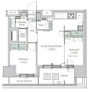 ONE ROOF RESIDENCE TAMACHI【13階】の間取り