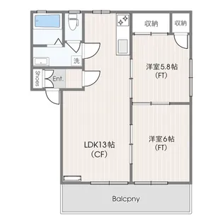 クレスト神木 B棟【1階】の間取り