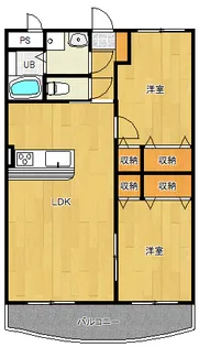 プレジールコート カルハマ【1階】の間取り