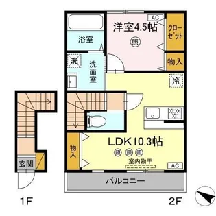 クレスト千波【2階】の間取り