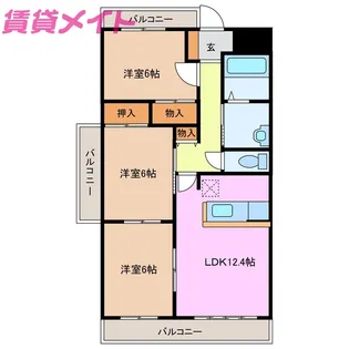 カンファタブル【5階】の間取り