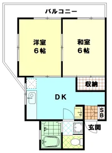 ハイツあかしや【4階】の間取り