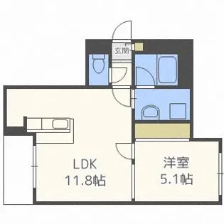 グランオルセー北大前【3階】の間取り