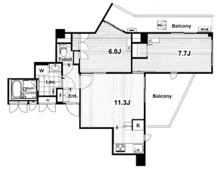セルベコート立川【7階】の間取り