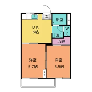 ドミール葵 A棟 (ドミールアオイエートウ)【2階】の間取り