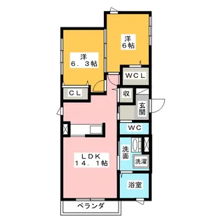 エルシュトラーセ【1階】の間取り