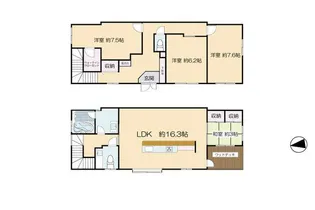 パレーシャル玉川【2階】の間取り