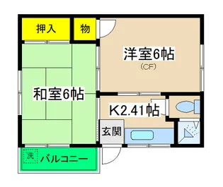 杉本貸家【2階】の間取り