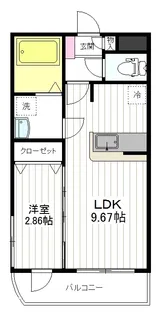ピアチェーレ八乙女【5階】の間取り