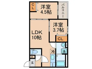 D porta wisteria【2階】の間取り