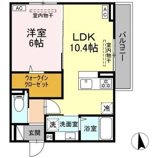 長野県長野市中御所2【アパート】の間取り