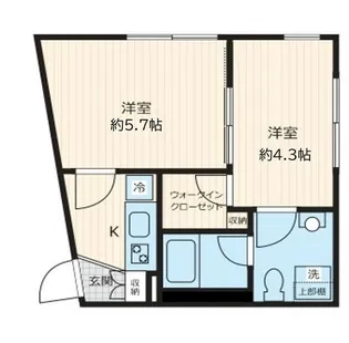東京都世田谷区若林3【マンション】の間取り