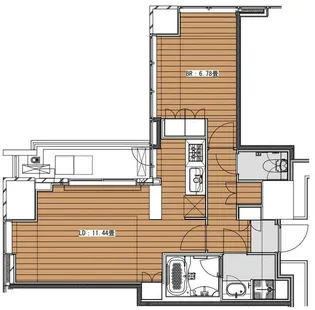 White Tower Hamamatsucho【20階】の間取り