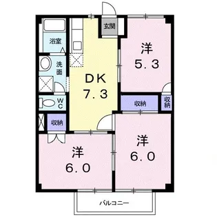 アビタシオン平田【2階】の間取り