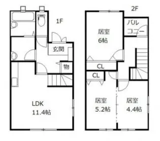 トレステーラ ルーメ吉富IIの間取り