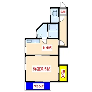 府中ハイツ【2階】の間取り
