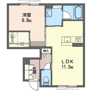 メイスクエアD【1階】の間取り
