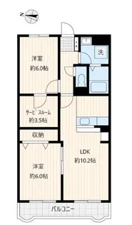 埼玉県春日部市備後東3【マンション】の間取り