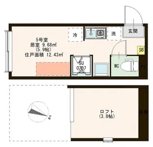 エスポワールSOYA【2階】の間取り
