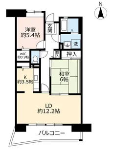 UR西宮マリナパークシティ丘のある街【2階】の間取り