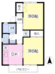 コーポ・クレアール B【2階】の間取り