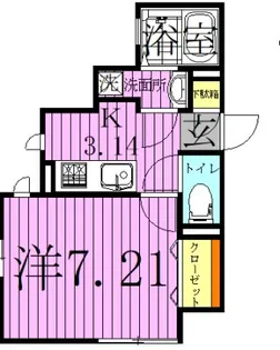ラピス綾瀬【2階】の間取り