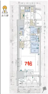 GENOVIA阪東橋IIskygarden【6階】の間取り