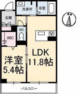 シャラーレ西深津【1階】の間取り