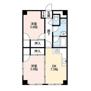 KGKベルパレス【1階】の間取り