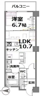 アクティ目黒駅前1号棟【4階】の間取り