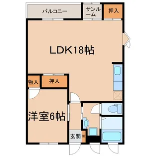 サンロード寿 A棟【1階】の間取り