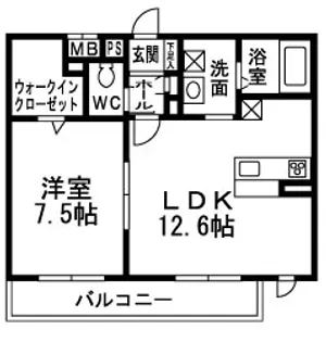 シャルール淡路【2階】の間取り