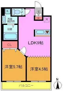 グローバルジョイ弐番館【1階】の間取り