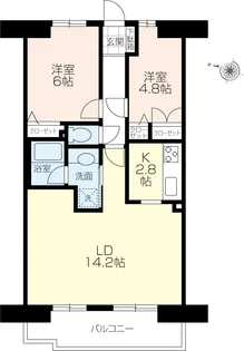 コスモ狭山ロイヤルステージ【10階】の間取り