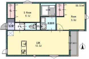 (仮称)Profumoプロフーモ【3階】の間取り