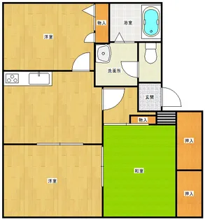 水明ハイツ椿B【1階】の間取り