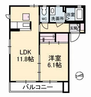 シャーメゾン グリーン B棟【1階】の間取り