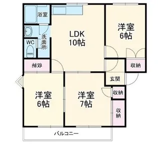 サニーヒルズ鳴丘A棟【2階】の間取り