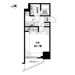 プレール・ドゥーク北千住【4階】の間取り
