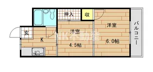 八戸ノ里グリーンハイツ【3階】の間取り