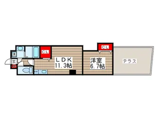 スペランザ新検見川【1階】の間取り