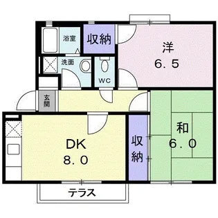 ミズキハイツ【1階】の間取り