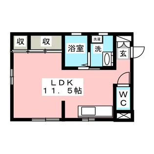リンアドア【1階】の間取り