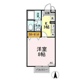 エスポワール長筬【2階】の間取り