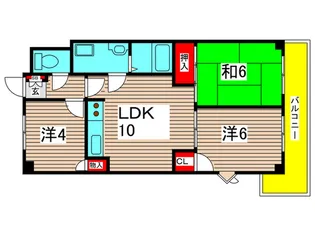 アイリスガ-デン堀切【2階】の間取り