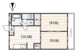 ハイツ峯【3階】の間取り