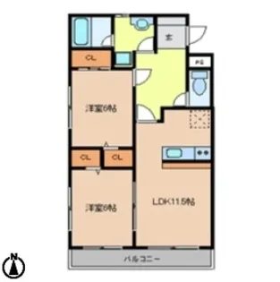 アッサンブラージュ【2階】の間取り