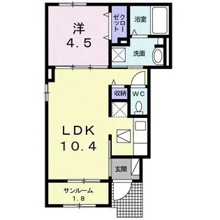 モジョ・エスト【1階】の間取り