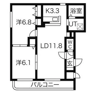 大光八番館【3階】の間取り