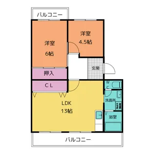 グリーンヒル東新 K棟【3階】の間取り